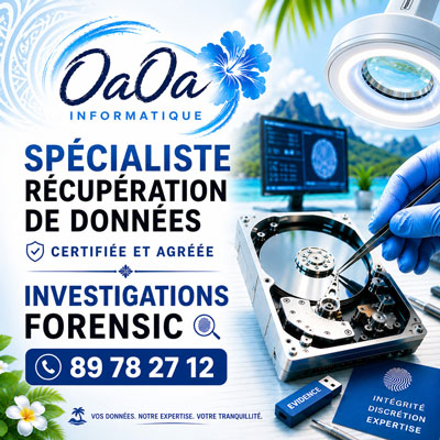 OaOa Informatique Tahiti -  Agrémentation et expertise unique de plus de 25 ans En Polynésie française